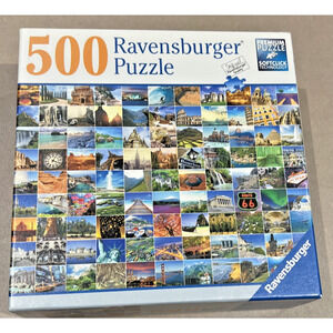 Ravensburger 99 Beautiful Places Puzzle 500 Pc Route 66 USA Bourbon St Rome NEW